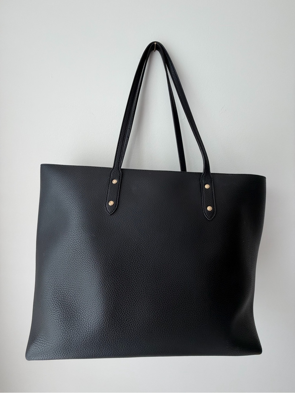 Coach Black Pebbled Leather Tote with Gold Logo - Picture 4 of 12